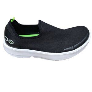Oofos EEZEE LOW Women's Casual Slip On Black/White Sneaker Comfort Shoe